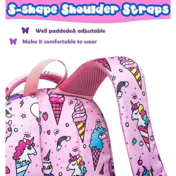 School Backpack for Girls Kids Elementary Primary School Book Bag Unicorn Ice... - Picture 15 of 16
